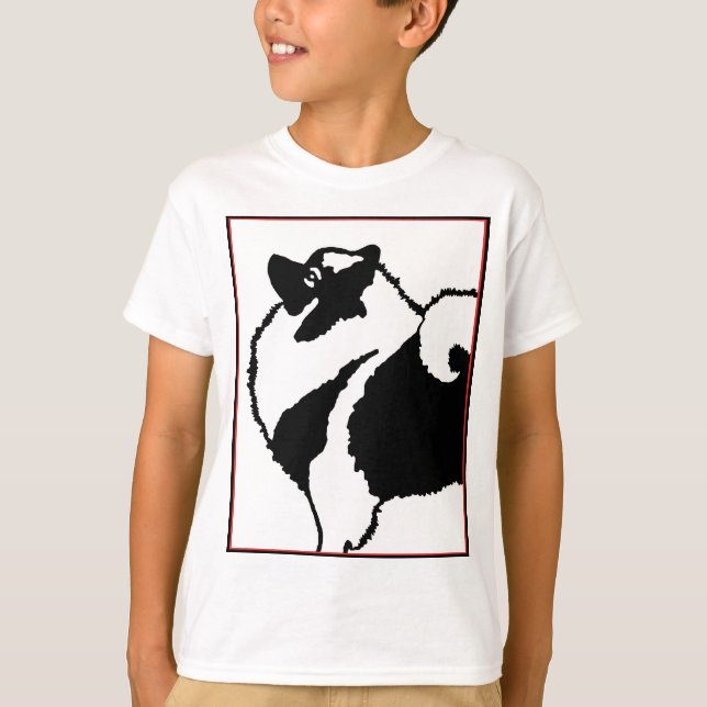 Keeshond Graphics - Cute Original Hund Art T Shirt (Framsida)