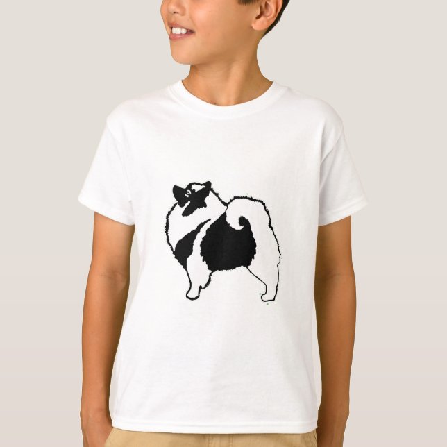 Keeshond Graphics - Cute Original Hund Art T Shirt (Framsida)