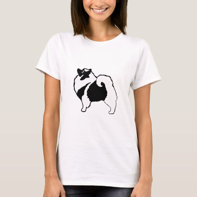 Keeshond Graphics - Cute Original Hund Art T Shirt (Framsida)
