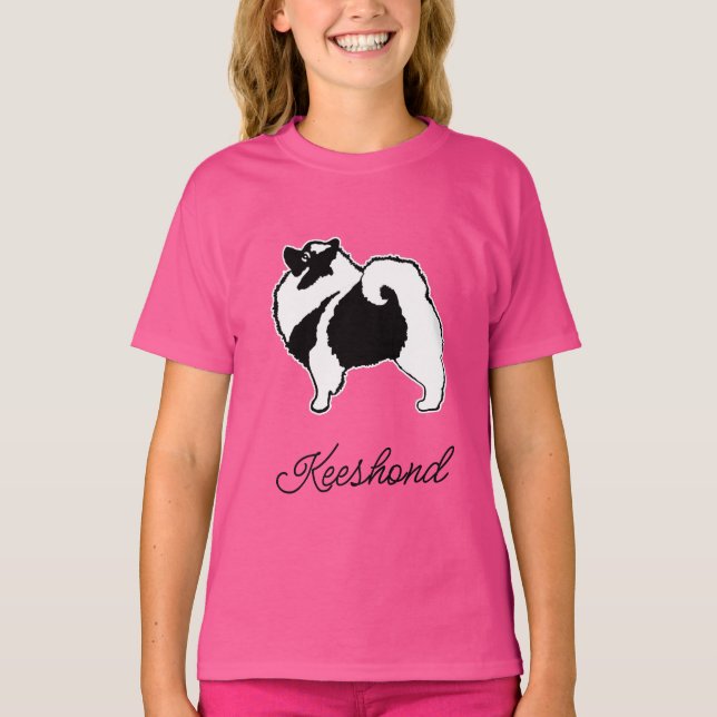 Keeshond Graphics - Cute Original Hund Art T Shirt (Framsida)