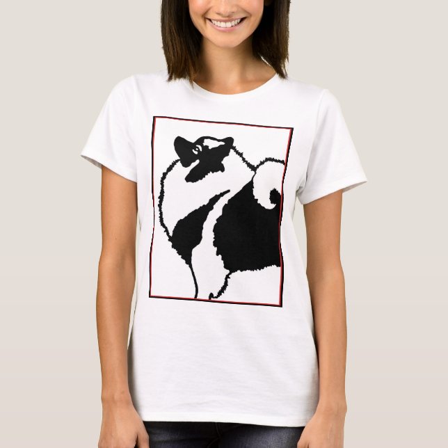 Keeshond Graphics - Cute Original Hund Art Tee (Framsida)