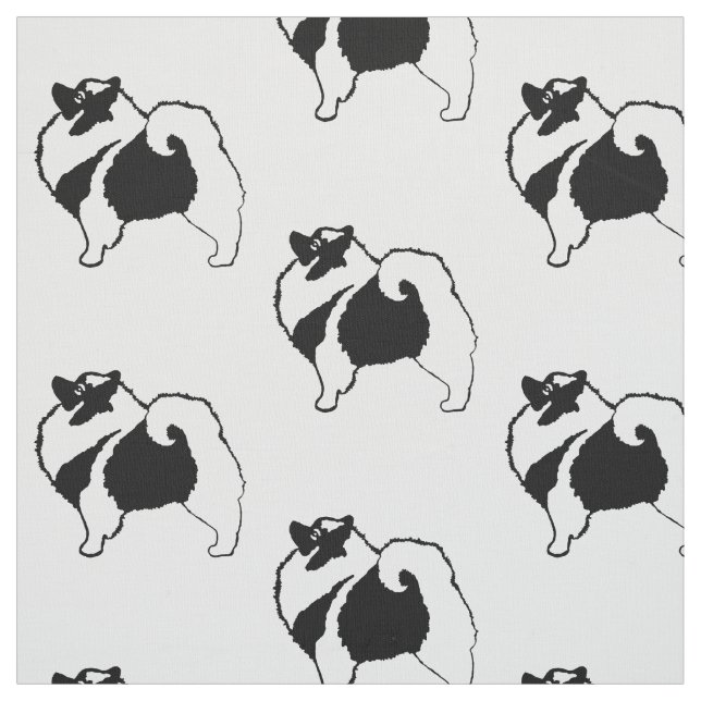 Keeshond Graphics - Cute Original Hund Art Tyg (Provkarta)