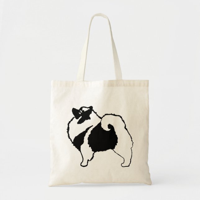 Keeshond Graphics - Cute Original Hund Art Tygkasse (Framsidan)