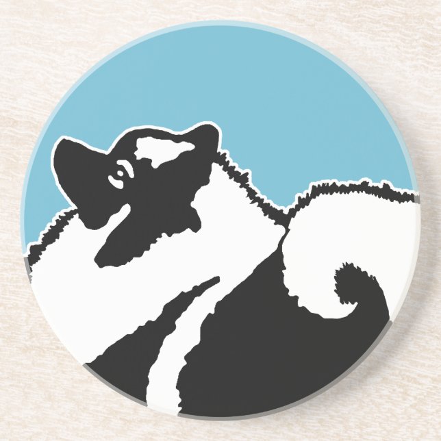 Keeshond Graphics - Cute Original Hund Art Underlägg (Framsidan)