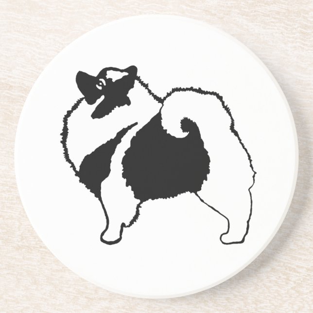 Keeshond Graphics - Cute Original Hund Art Underlägg (Framsidan)