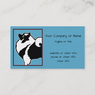 Keeshond Graphics - Cute Original Hund Art Visitkort