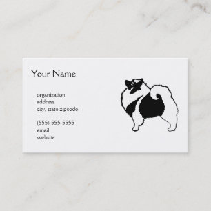 Keeshond Graphics - Cute Original Hund Art Visitkort