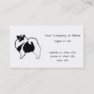 Keeshond Graphics - Cute Original Hund Art Visitkort