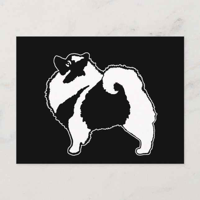 Keeshond Graphics - Cute Original Hund Art Vykort (Framsida)