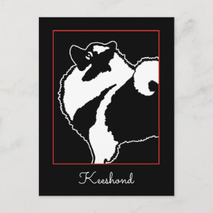 Keeshond Graphics - Cute Original Hund Art Vykort