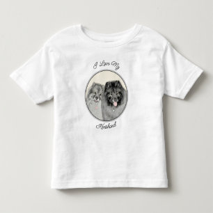 Keeshond Graphics Keeshond Mamma och Son T Shirt