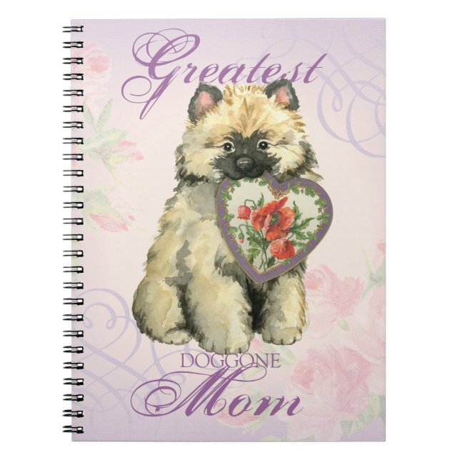 Keeshond Heart Mamma Anteckningsbok (Framsidan)
