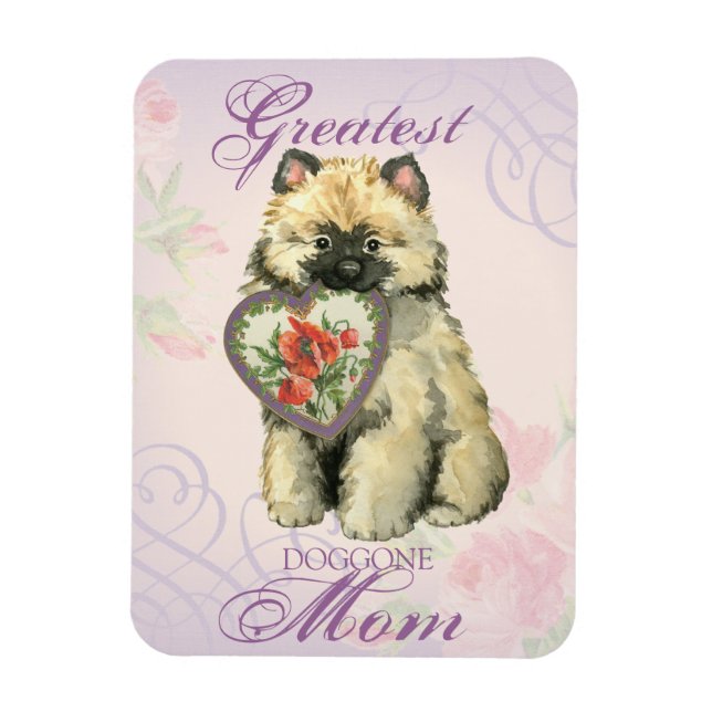 Keeshond Heart Mamma Magnet (Vertikal)
