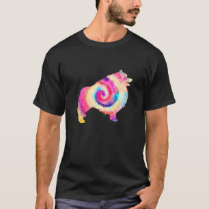Keeshond Hund älskare Hundägare Tie Dye T Shirt