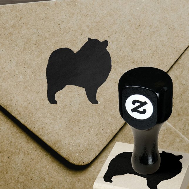 Keeshond Hund aveln Silhouette Stämpel (Skapare uppladdad)