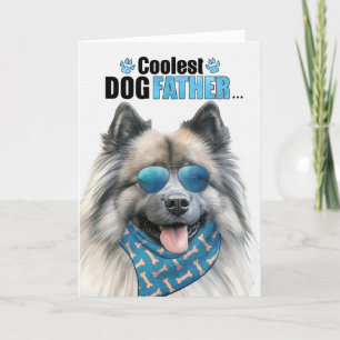 Keeshond Hund Coolest Pappa Fars dag Helgkort
