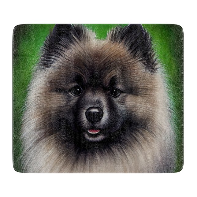 Keeshond Hund i St. Patrick Dress (Framsidan)
