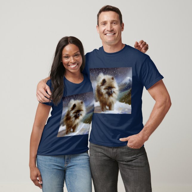 Keeshond Hund T Shirt (Unisex)