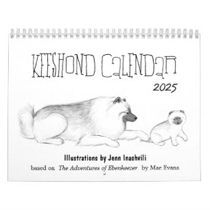 Keeshond Hundar Calendar Kalender