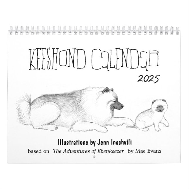 Keeshond Hundar Calendar Kalender (Omslag)