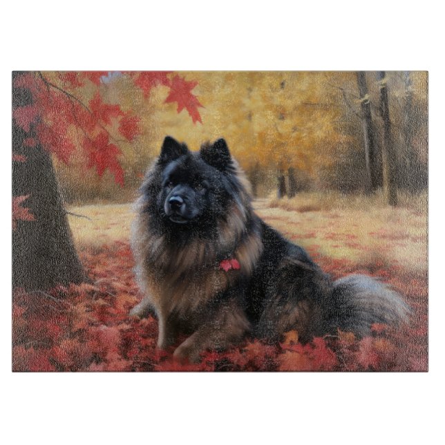 Keeshond i Höst löv Fall Inspire (Framsidan)