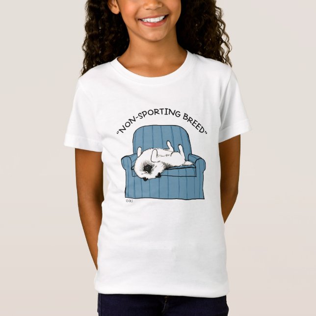 Keeshond "Icke-sportande ras" T Shirt (Framsida)