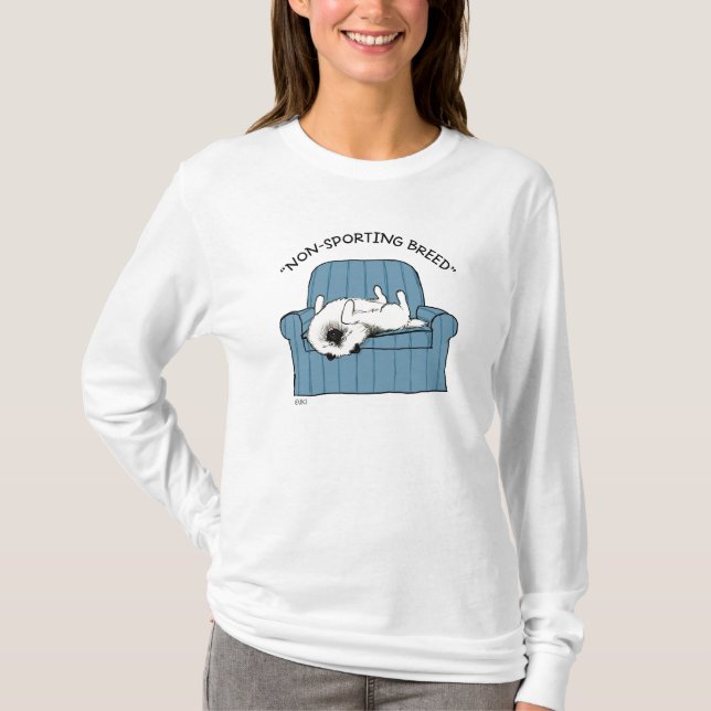 Keeshond "Icke-sportande ras" T Shirt (Framsida)