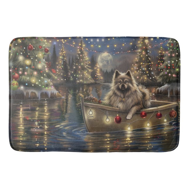 Keeshond jul Festive Voyage Badrumsmatta (Framsidan)