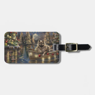 Keeshond jul Festive Voyage Bagagebricka