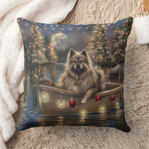 Keeshond jul Festive Voyage Kudde