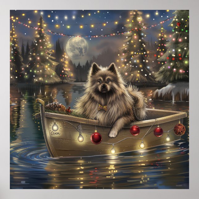 Keeshond jul Festive Voyage Poster (Framsidan)