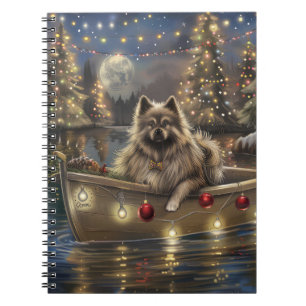 Keeshond jul firande resa anteckningsbok