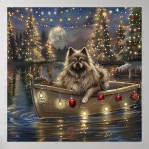Keeshond jul firande resa poster