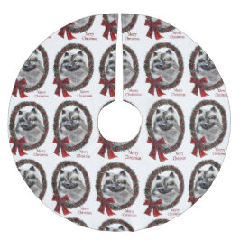 Keeshond-jul Julgransmatta Borstad Polyester