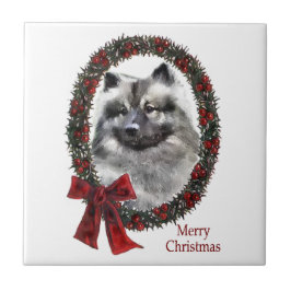 Keeshond-jul Kakelplatta