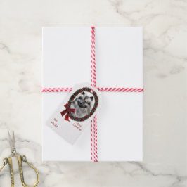 Keeshond-jul Presentetikett