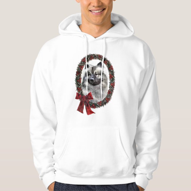 Keeshond-julgåvor Hoodie (Framsida)