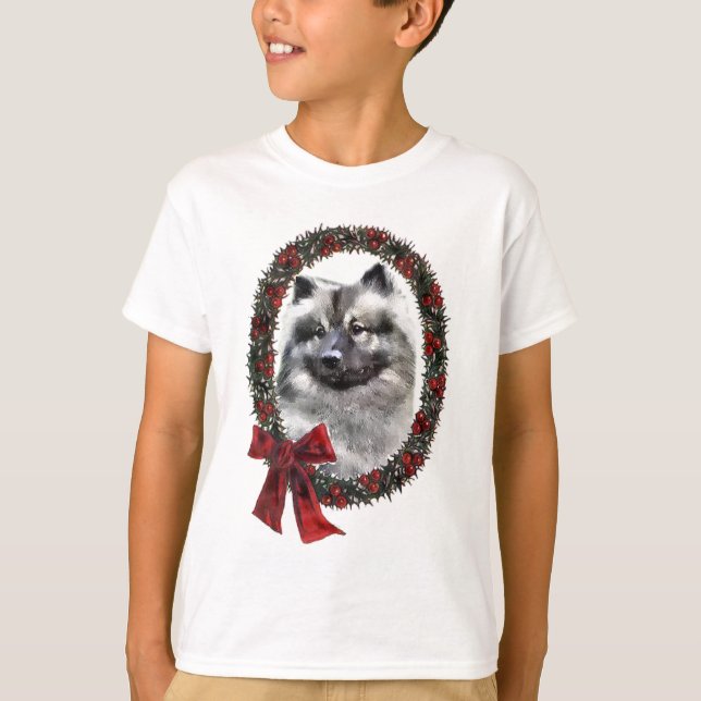 Keeshond-julgåvor T-shirt (Framsida)