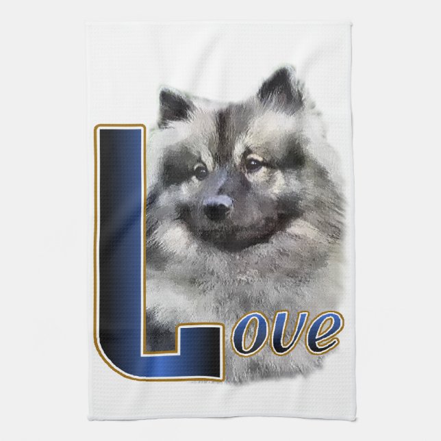 Keeshond KÄRLEK Gifts Kökshandduk (Vertikal)