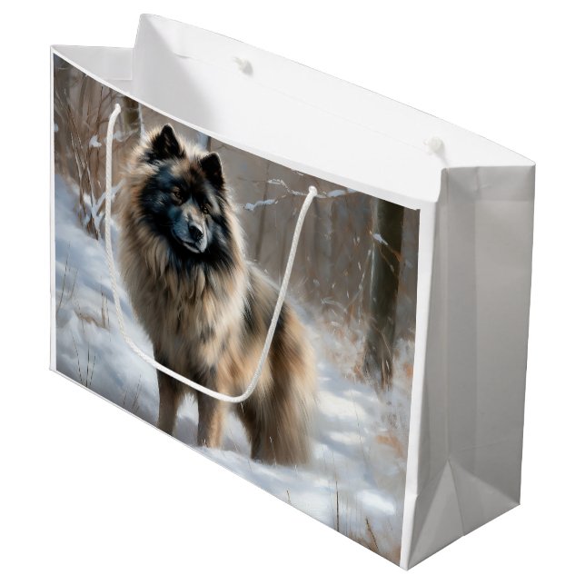 Keeshond Låt det snöa jul (Framsidan Vinklad)