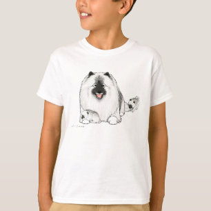 Keeshond med valpar tee shirt
