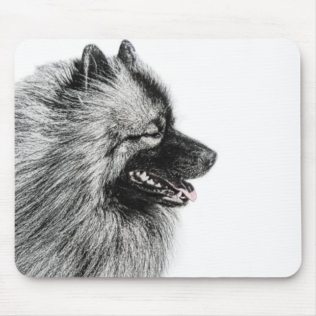 Keeshond Mousepad Musmatta (Framsidan)
