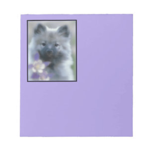 Keeshond och Columbine - fotografi av Hund Anteckningsblock