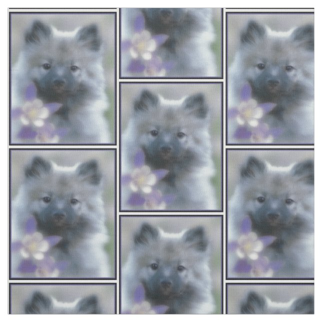 Keeshond och Columbine - fotografi av Hund Tyg (Provkarta)