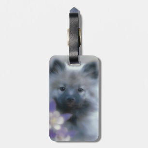 Keeshond och Columbine - Hund Photograph Bagagebricka