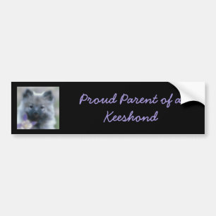 Keeshond och Columbine - Hund Photograph Bildekal