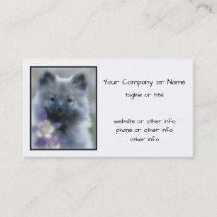 Keeshond och Columbine - Hund Photograph Visitkort