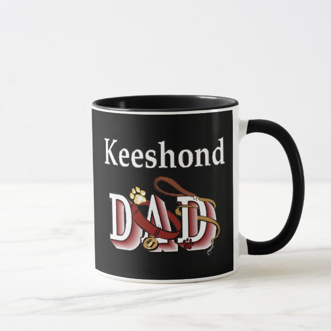 Keeshond Pappa Mugg (Höger)