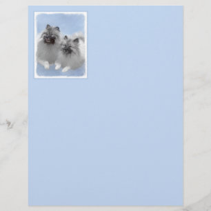 Keeshond par of Kees Painting Original Animal Art