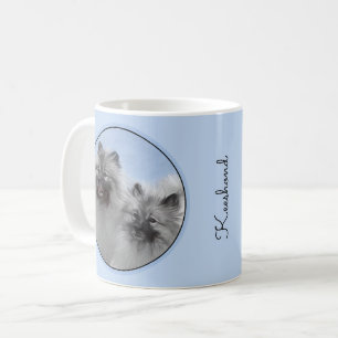 Keeshond par of Kees Painting Original Animal Art Kaffemugg